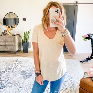ZSUPPLY pocket tee in buttercup LARGE + NWT